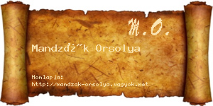 Mandzák Orsolya névjegykártya